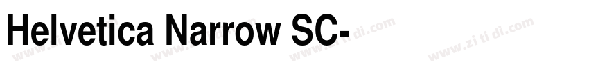 Helvetica Narrow SC字体转换